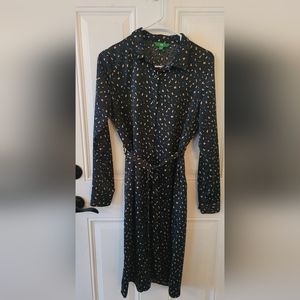 Navy leopard dress
